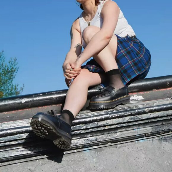 DR. MARTENS ADRIAN QUAD LEATHER PLATFORM TASSLE LOAFERS MSRP$210 Timeless Design - Picture 3 of 15